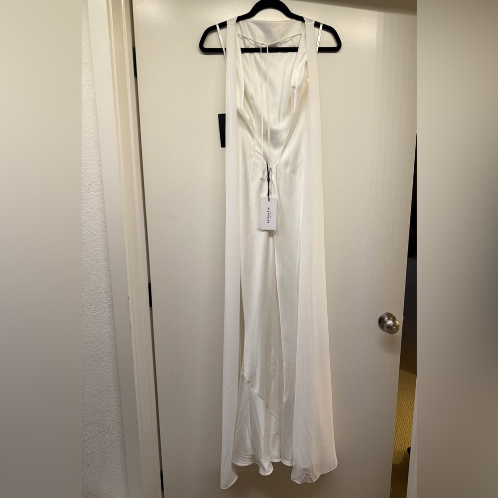 Retrofete Julia Dress Gown in White - Picture 4 of 5